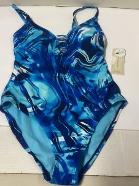 Blue Marble One-Piece Swimsuit - Women's Swimwear